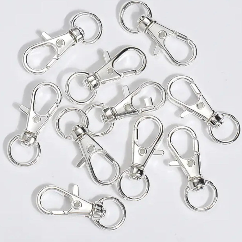 32mm silver lobster keyring clasps