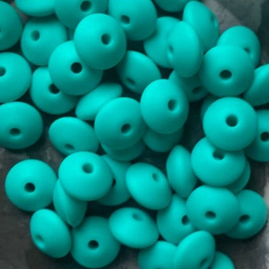 Turquoise - 12x7mm Lentil - 10pack