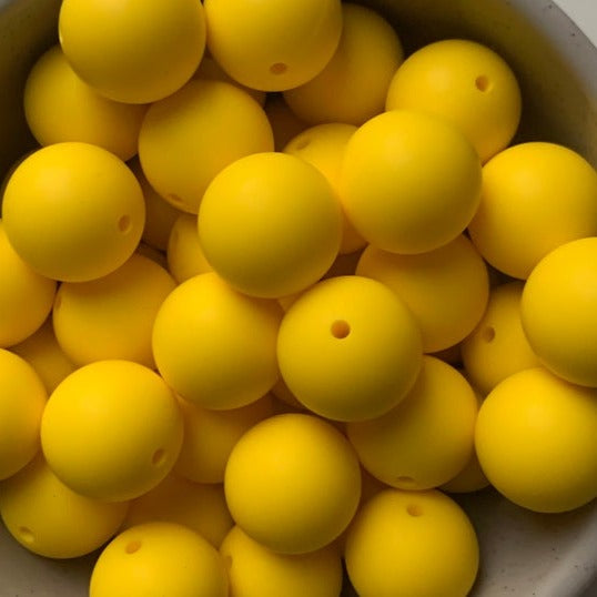 Bright yellow -  19mm round - 10pack