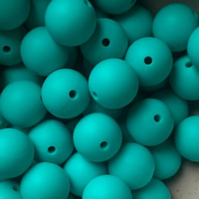 Turquoise - 15mm round - 10pack