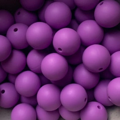 Medium purple - 15mm round - 10pack