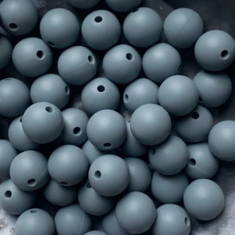 Dark Grey - 15mm round - 10pack