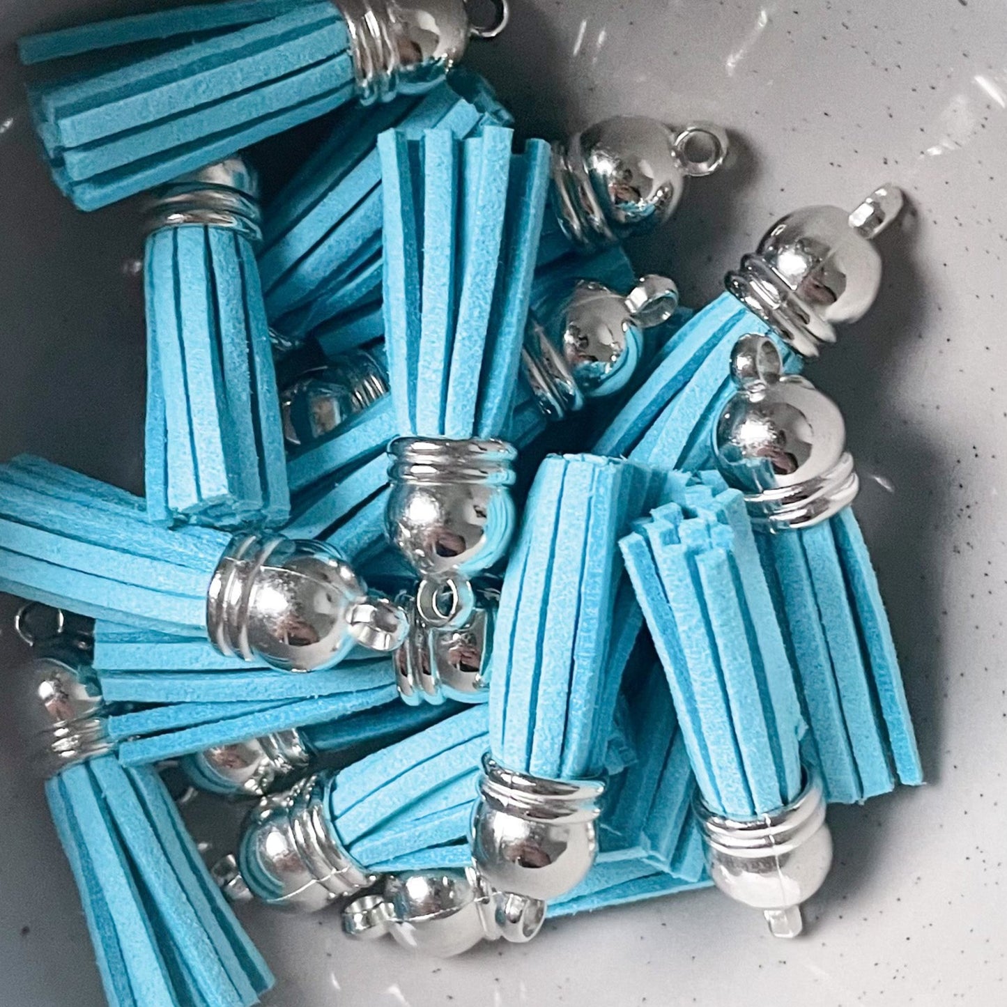 Blue Silver Tassels - 5 Pack