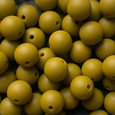 Earth yellow - 12mm round - 10pack