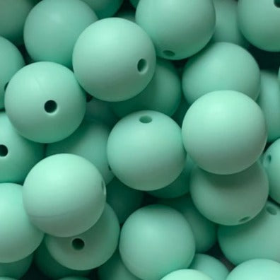 Mint green - 15mm round - 10pack