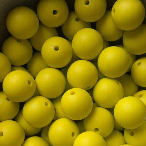 Bright yellow - 15mm round - 10pack