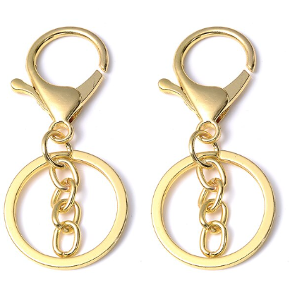 Lobster Clasp & Keyring - Gold - Pack of 10