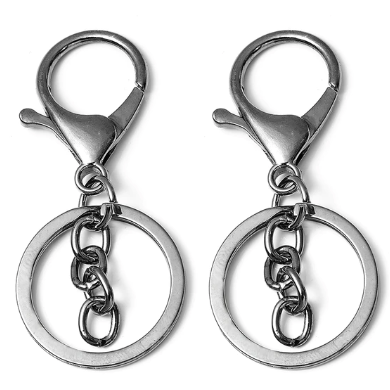 Lobster Clasp & Keyring - Gun Metal - Pack of 10