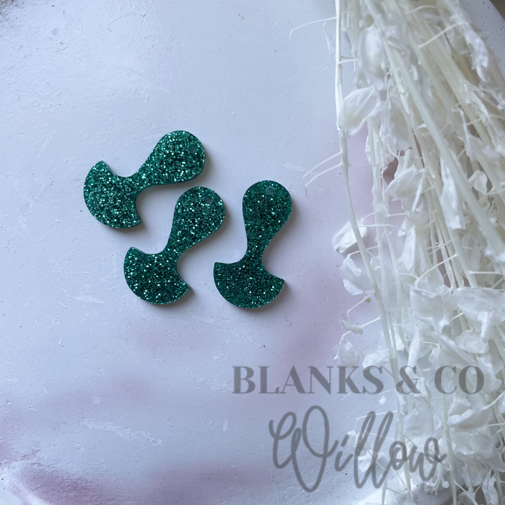 Emerald Glitter Trolley Token