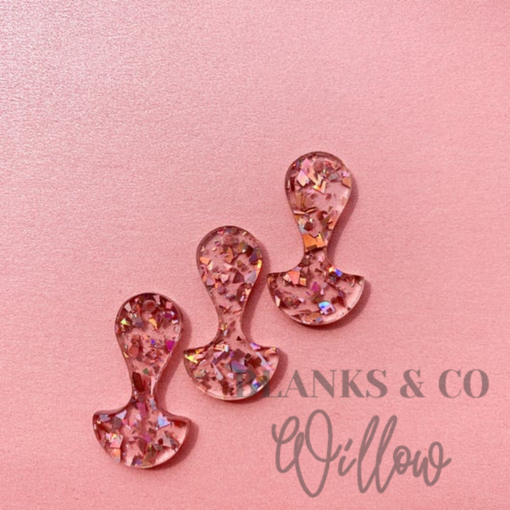 Rose Gold Speckle Trolley Token