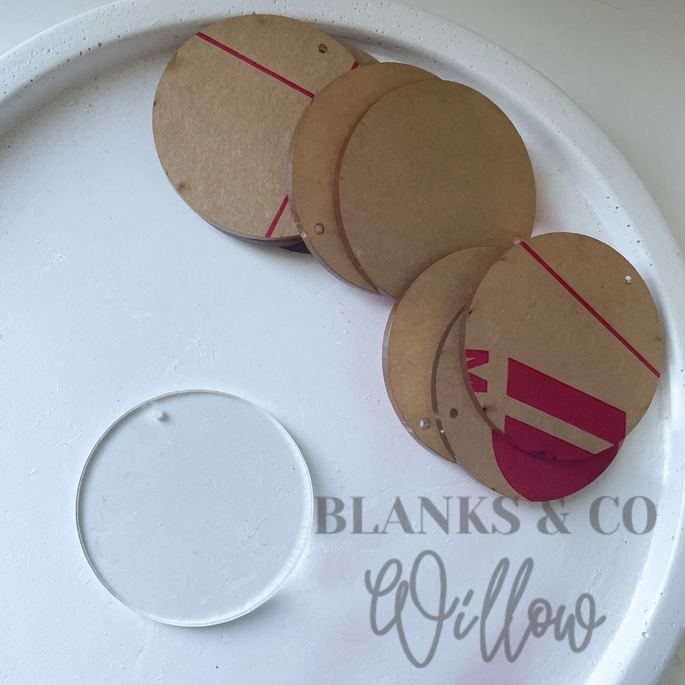 5cm Round Acrylic Keyring Discs