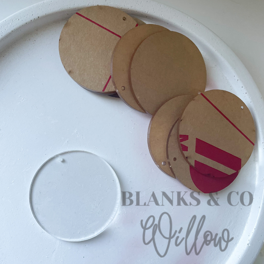 5cm Round Acrylic Keyring Discs