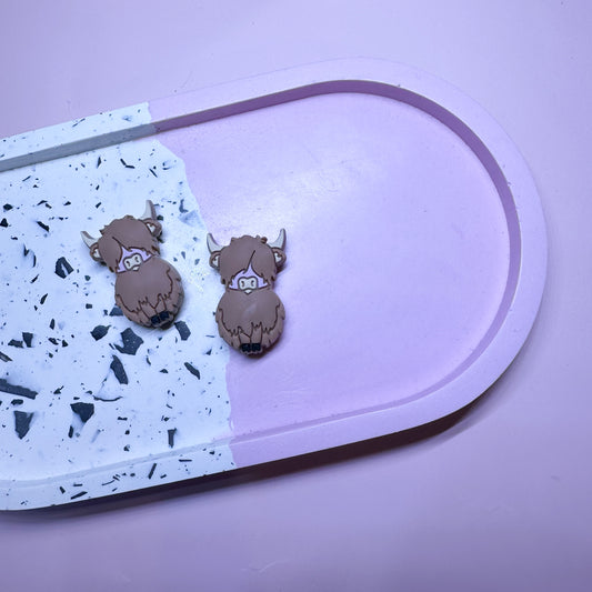 brown highland silicone bead