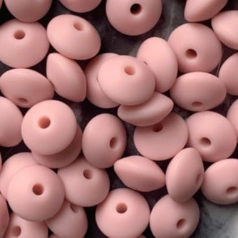 Pink - 12x7mm Lentil - 10pack