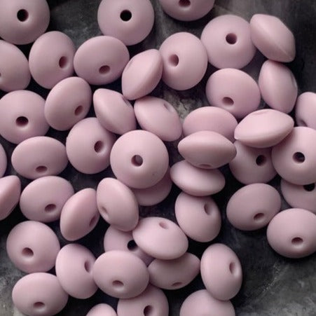 Lilac - 12x7mm Lentil - 10pack