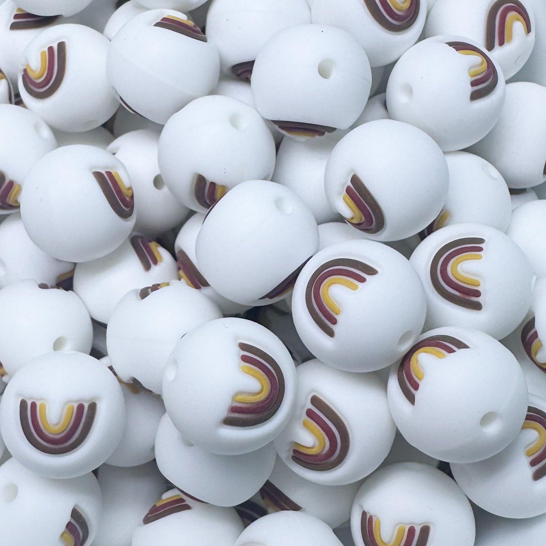 15mm round silicone beads